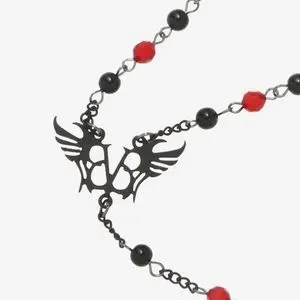 Hot Topic Jewelry Black Veil Brides Bvb Cross Rosary Necklace